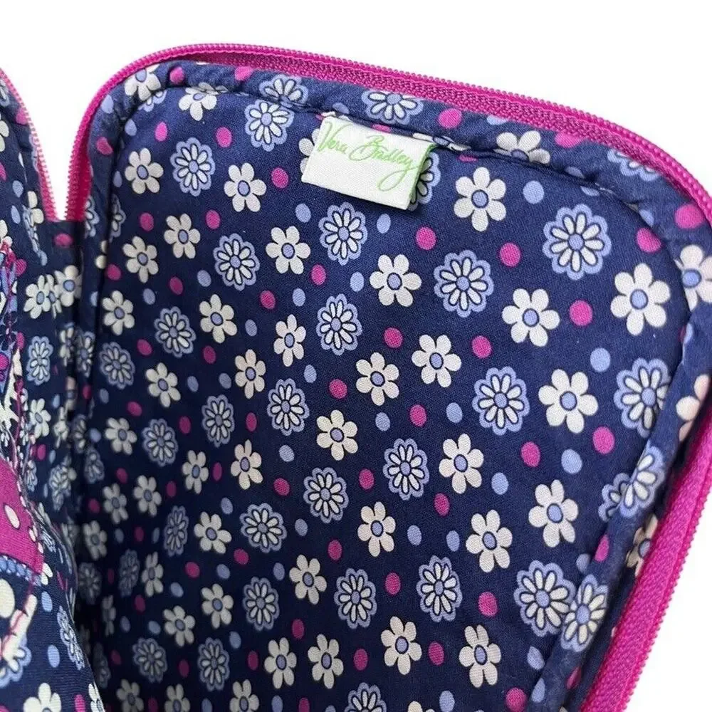 Vera Bradley Boysenberry Tablet Sleeve Padded Paisley Zip Around Bag Quilted